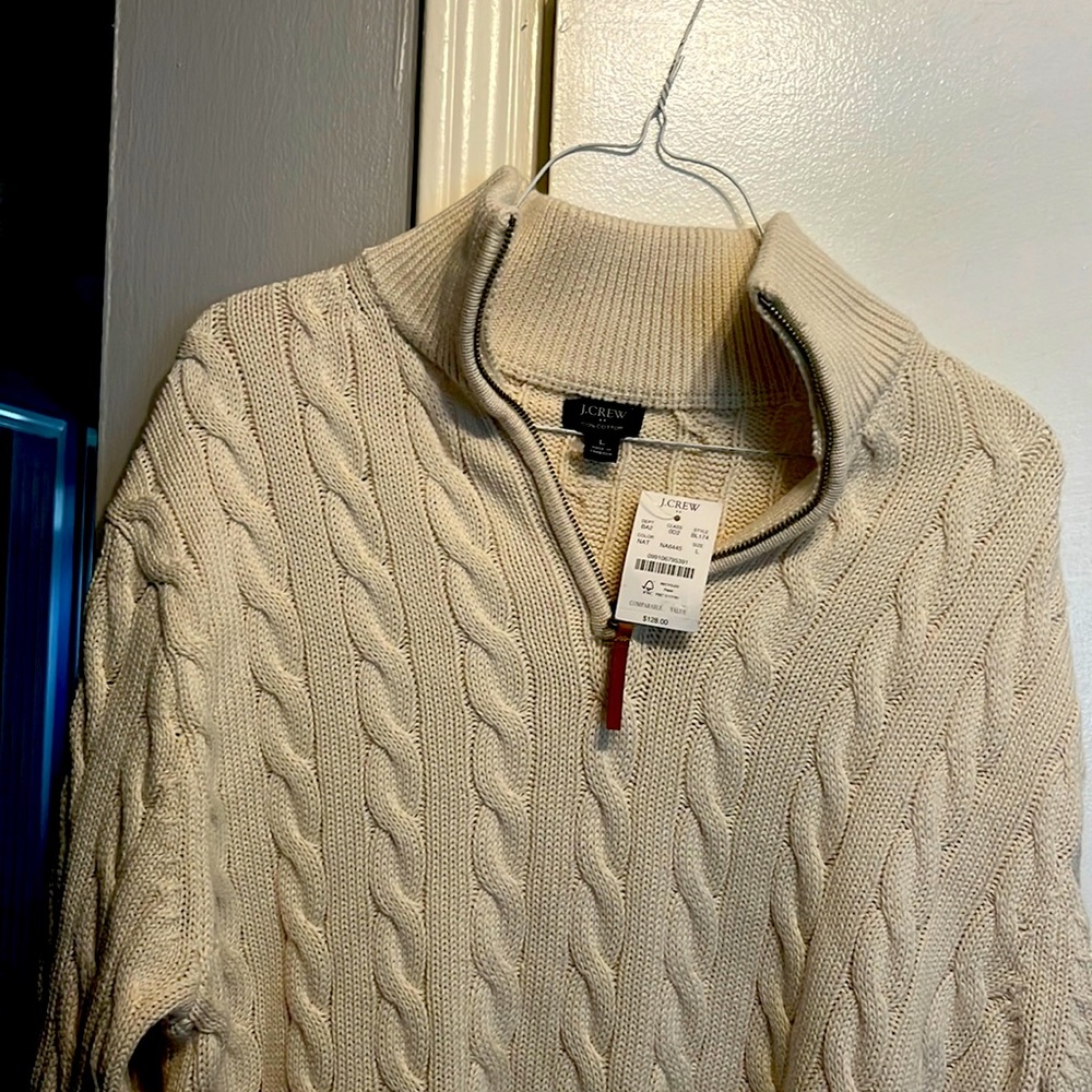 New With Tags J Crew cable sweater large